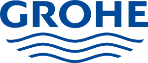 Grohe Logo mit blauen Wellen