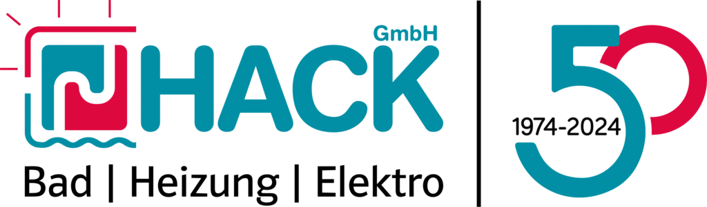 HACK GmbH Logo, 50 Jahre Jubiläum 1974-2024.
